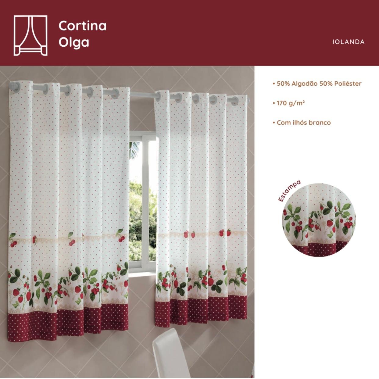 Cortina de cozinha Iolanda
